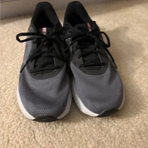 Nike Women's Gray and Pink Sneakers - Picture 2 of 2